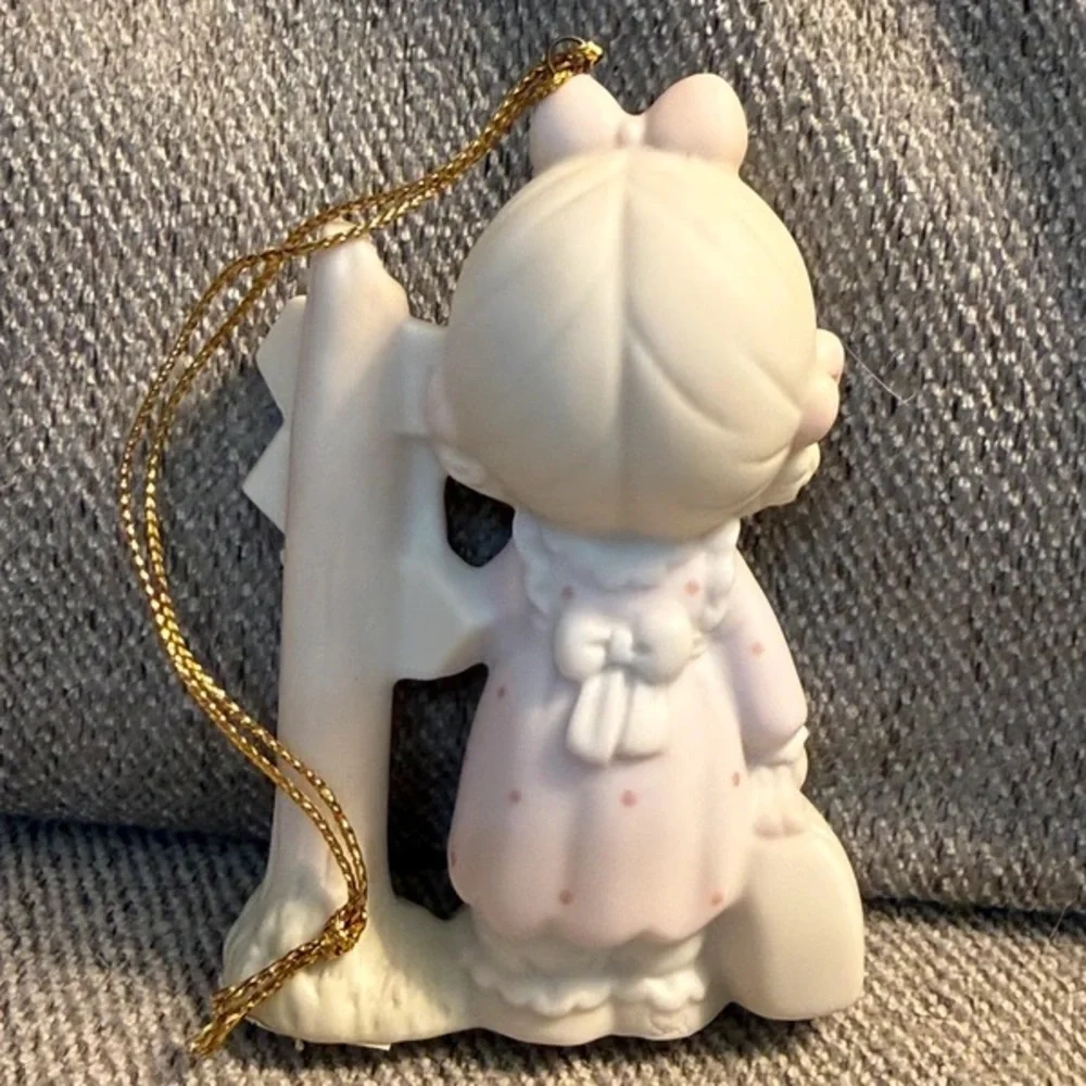 Children's Cream Decorative Hanging Figurine Ornament - Loving Caring Sharing